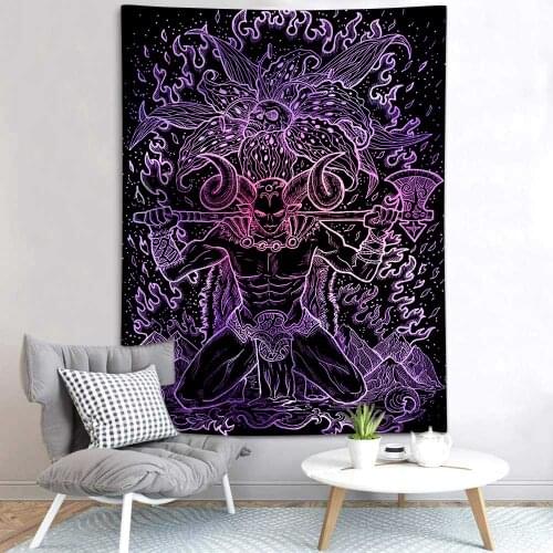 Simsant Moon Constellations Tapestry Tarot Divination Cards Art Wall Hanging Tapestries for Living Room Home Dorm Decor
