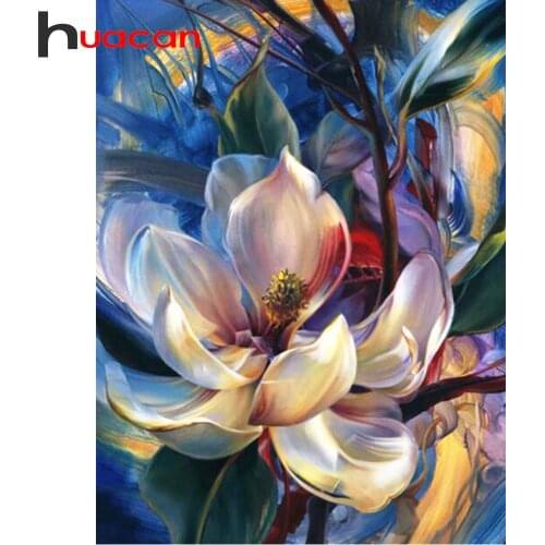 Huacan Full Square Diamond Painting Flower 5D DIY Diamond Embroidery Cross Stitch Craft Kit Decorations Home