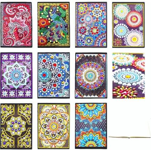 HUACAN 5D Diamond Painting Animal Notebooks Special Shaped Diamond Embroidery DIY Mosaic Art Christmas Gift