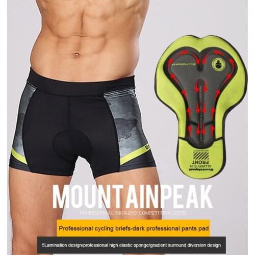 Unisex Bicycle Shorts Gel Sponge Pad Shockproof Cycling Underwear MTB Mountain Quick Dry Breathable Road Biker Shorts