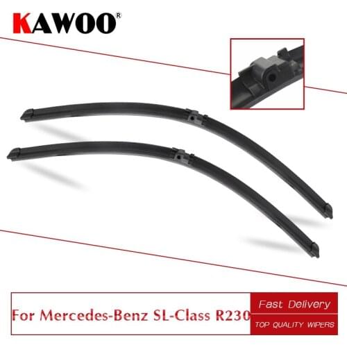 KAWOO For Mercedes-Benz SL-Class R230 Auto Soft Rubber Windcreen Wipers Blade 2003 2004 2005 2006 2007 2008 2009 2010 2011 2012