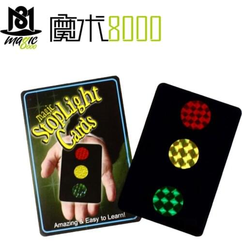 Magic Stoplight Cards Magic Tricks Stage Card Close Up Magic Trick Props Magician Toys For Children Gifts