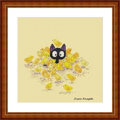 MM Gold Collection Counted Cross Stitch Kit Robin Bird and Berry Red Fruit, Christmas Lamp Light Winter Snow