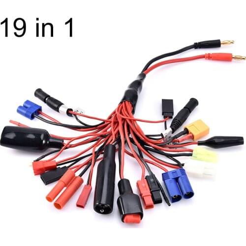 Multifunctional Lipo Battery 19 In1 RC Battery Charger Plug Convert Cable Multi-function Charging Lead Adapter Cables Lead Wire