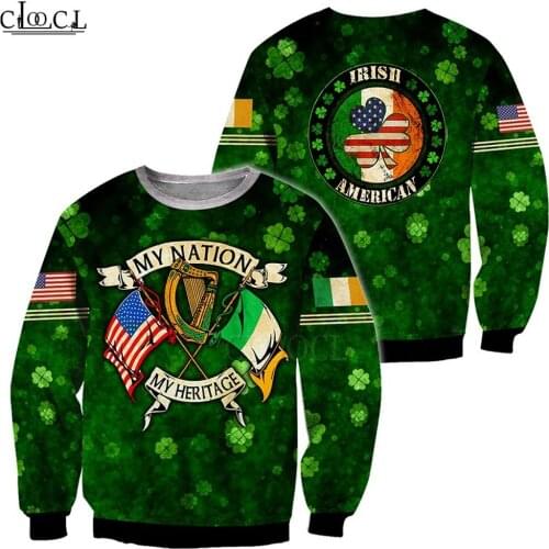 CLOOCL Newest Irish St.Patrick Day 3D Print Men Women Sweatshirts Fashion Sweatshirt Fsahion Harajuku Pullover Drop Shipping