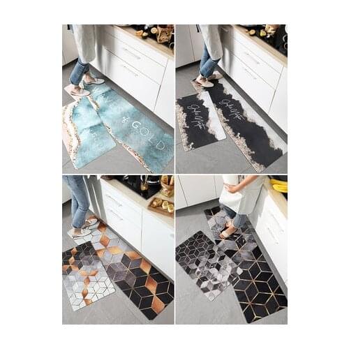 New Arrive Ink Series PVC Leather Floor Mats Large Floor Carpets Doormats Bedroom Tatami Waterproof Oilproof Kitchen Rugs