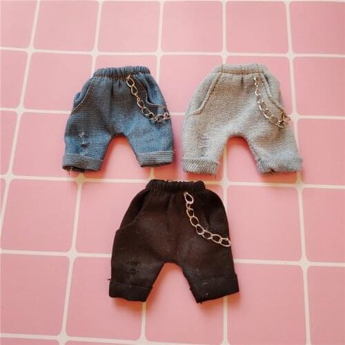 OB11 baby clothes 1/12 baby clothes chain trend small pants loose casual BJD pants doll clothes
