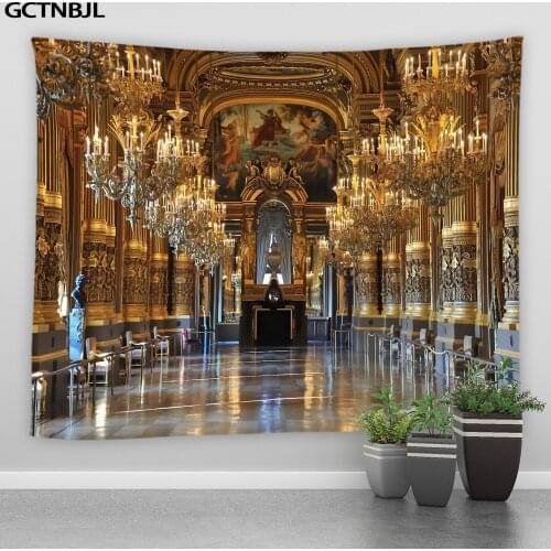 3D Architecture Landscape Large Tapestry Christ Church Luxury Paris Opera Lounge Hippie Wall Hanging Tapestries Bedroom Blanket