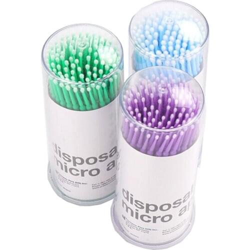 100pcs/lot S M L Size Disposable Cotton Soft Swab Eyelash Extension Microbrush Applicators Individual Mascara Micro Brush Stick