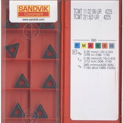 ORIGINAL 10PCS CARBIDE INSERT TCMT110208-UR 4225