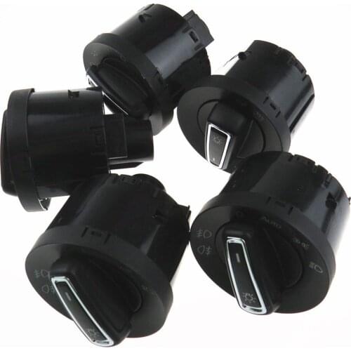 Qty5 Car Chrome Auto Headlight Switch With Fog Light Control 5GG 941 431D For VW Golf 7 MK7 Polo 6C Octavia A7 5GG941431D