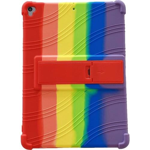 Rainbow liquid silicone Shell For Ipad pro 11 12.9 9.7 10.5 inch 2020 Case Cover For Ipad mini 5 Air 4 3 2 10.2 2017 2018 case