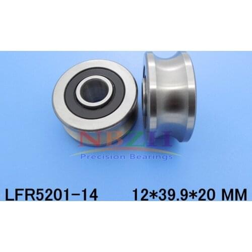 14 MM track LFR5201-14 NPP LFR5201 KDD R5201-14 2RS Groove Track Roller Bearings 12*39.9*18*20 mm (Precision double row balls)