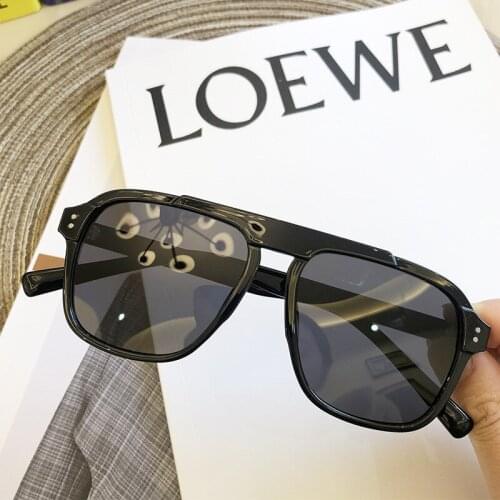 Retro Fashion Anti blue light glasses Women Men Flat Top Square Polarized sunglasses Luxury Brand Designer Glasses Frame TR90