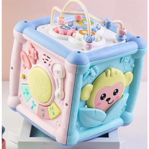 Busyboard Montessori Sorter Toys Hexahedron Shaped Building Blocks Early Educational Toy for Girl Boys Birthday Gift