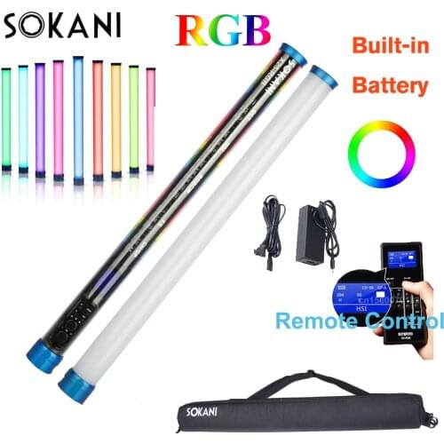 SOKANI X25 Bi-Color RGB Light Portable Handheld Tube Stick CTT Photography Lighting 3000mah Wireless Remote Control Lamp