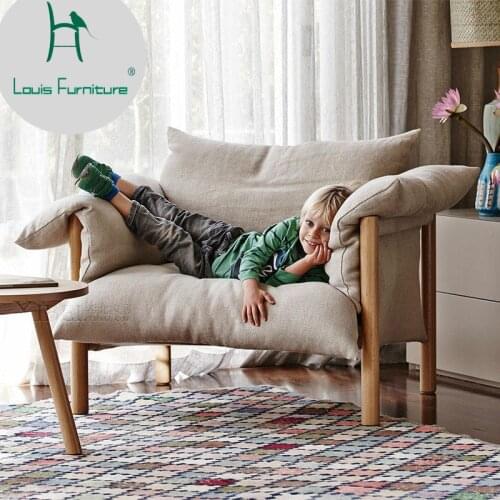 Louis Fashion Living Room Chairs Nordic Style Down Fabric