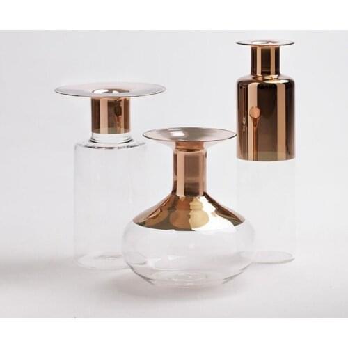 Creative vase Tabletop Glass Vase Hydroponic Container Terrarium Plant Flower Pot Vase Home