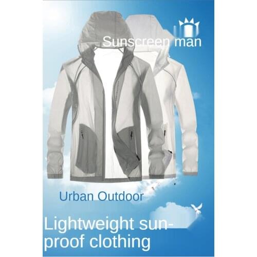 New outdoor skin windbreaker Camping Rain Jacket Waterproof Sun Protection Clothing Quick Dry with pocket ultra-thin breathable