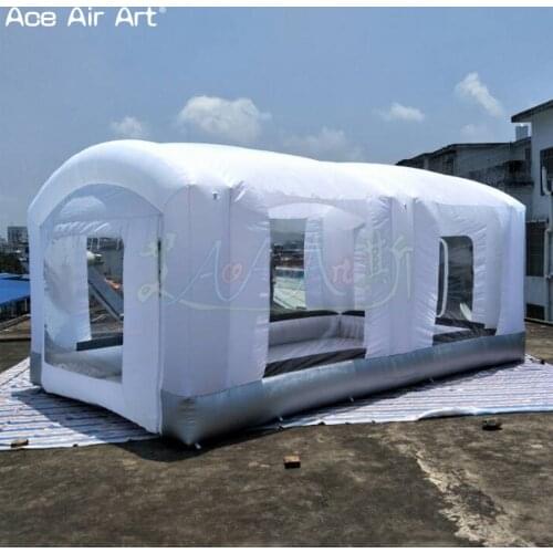 High quality portable inflatable tunnel tent,inflatable car cover tent garage with 2 pcs interior blower for sale