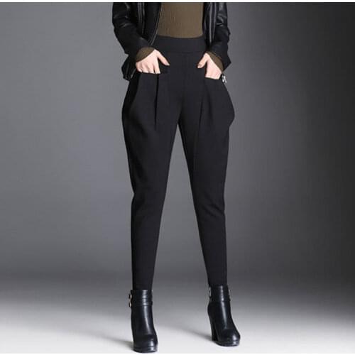 Women Pants [/] Harem Pants Womens Autumn and Winter Large Size Baggy Jogger Pants Pantalones De Mujer