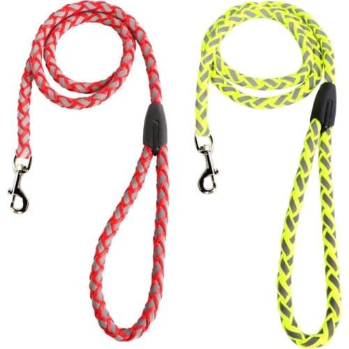 1 PC Dog Polyester Tow Rope Reflective Strong Durable Rope Leash for Large Medium and Small Dogs Heavy Duty Running Training