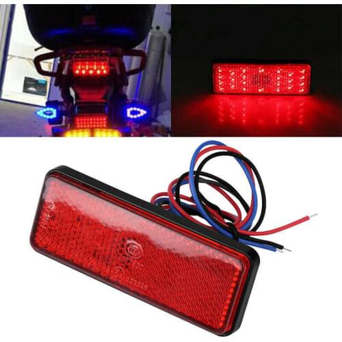 1PCS 24LED Motorcycle LED Brake Light Rear Light Brake LED Reflector Motorbike Stop Light Moto Tail Light 12V