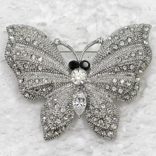 12pcs Wholesale Fashion Brooch Rhinestone Enamel Butterfly Pin brooches Jewelry Gift C101798