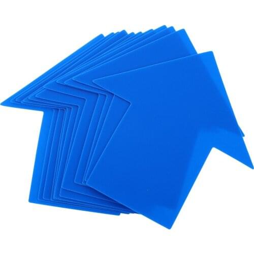 12Pcs Blue Arrow Stickers Self-adhesive Warning Sign Sticker Tape for Floor Wall
