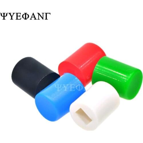 14PCS/Lot A06 round buttons cap for 8.5x8.5 / 8x8 Key Switch 6*7mm Round plastic key cap 7 colors of 2 each