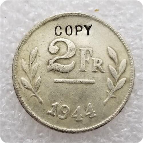 1944 BELGIUM 2 FRANCS(2 Frank) silver Made in error COPY commemorative coins-replica coins medal coins collectibles