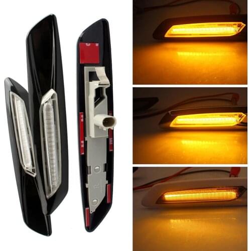 2Pcs/Set LED Colourful Fender Side Marker Lights Turn Signal Lamp For 1series E81 E82 E87 E88 3series E90 E91 E92E93 5series E61