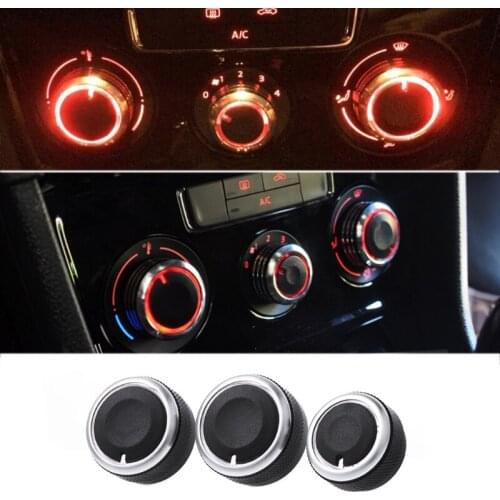 3Pcs/set A/C Air Condition Panel Control Switch Knob Replacements for MK6 Bora Golf 5 Tiguan wholesale