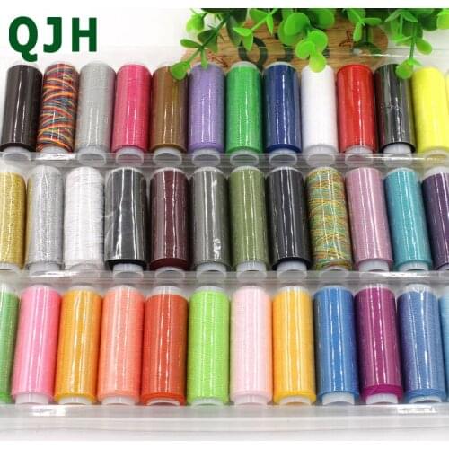 39roll/lot, 200 yard/roll Mixed Colors Polyester All Purpose Sewing Threads Cones Set Hot Decoration Crafts Clothes Dress Making