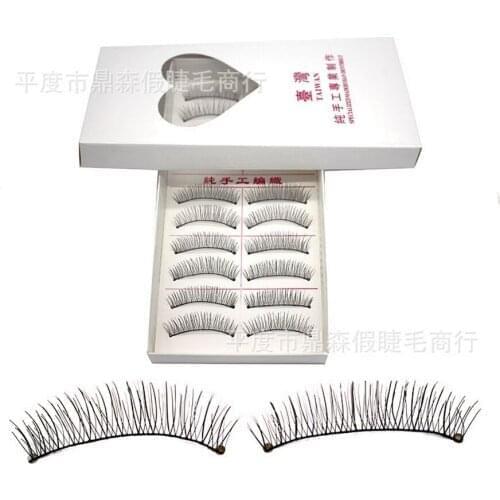 500lot 10Pairs/lot Handmade fashion Natural fashion Long False Eyelashes Makeup Fake Black Voluminous Styling Tools Eyelash