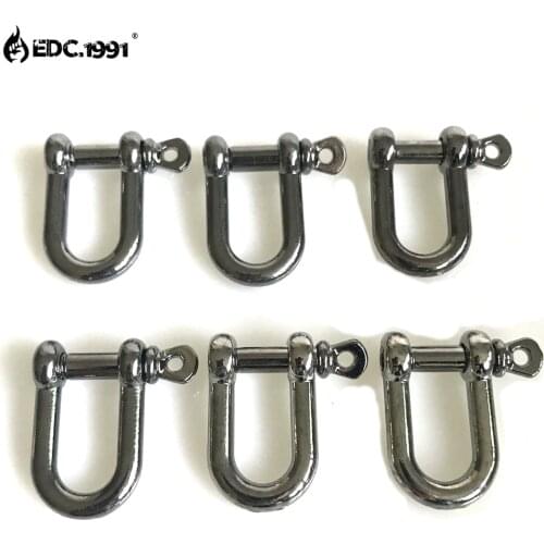 6pcs U Shape Adjustable Anchor Shackle Outdoor Rope Paracord Bracelet Buckle For Tent Camping Outdoor Sport tools Travel kit