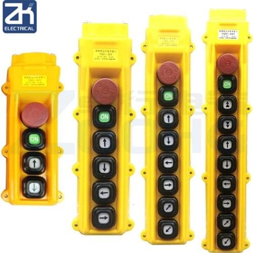 61Y 62Y 63Y 64Y Rainproof Single Double Speeds Hoist Switch Push Button for Crane Switch Pendant controller 61YS 62YS 63YS 64YS