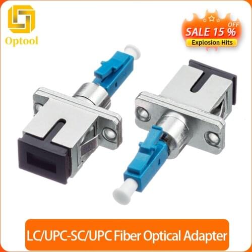 Free 2pcs/lot SC Female to LC Male LC/UPC-SC/UPC Fiber Optic Adapterfor Optical FiberSingle Mode Simplex for Fiber Pigtail