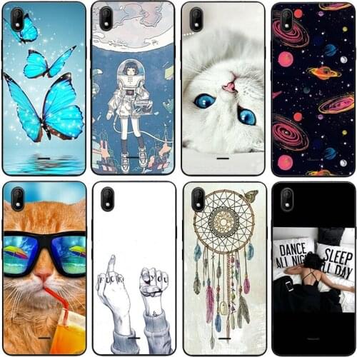 For Wiko Y61 Case Rose Wolf Cute Patterned Cover Soft Silicon Phone Case for Wiko Y61 Protective Case for Wiko Y61 Funda