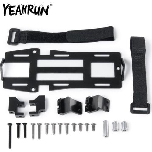 YEAHRUN Black Servo & Battery Forward Conversion Kit for Racing TRX-4 TRXF100FM01 RC Car