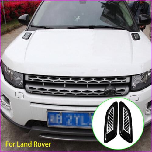 Car Exterior Hood Air Vent Outlet Wing Trim For Land Rover Range Rover Evoque Vogue Discovery Sport LR4 Car Accessories
