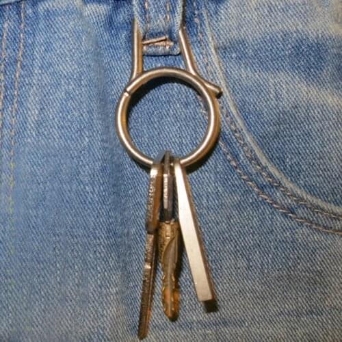 EDC Simple Titanium Alloy Keychain Outdoor Tools One-piece Key Ring
