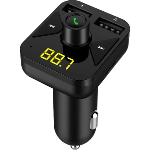 FM transmitter receives modulator bluetooth 5,0 car compatible audio MP3 music player dual USB phone charger display voltage