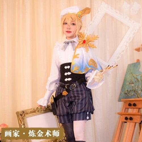 Game Identity V Alchemist Gold Skin Painter Edgar Valden Cosplay Costume Anime Suit Halloween Carnival Uniforms Custom Made