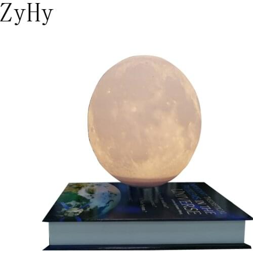 New Strange Gifts Office Bedroom Table Decorations Magnetic Suspension Moon Globe Book-Shaped lamp Base Floating Night Light