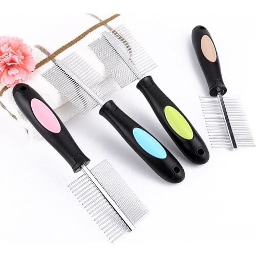 Manufacturers of direct sales stainless steel pet comb hair knots depilation to remove lice flea cleaning