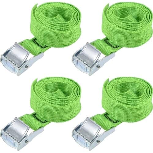 Lashing Strap Cargo Tie Down Straps with Cam Lock Buckle Up to 551lbs 1.6' - 39' Length 4pcs 4pcs 25mmx1M Green