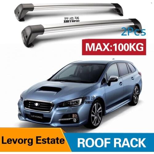 SHITURUI For Subaru - Levorg Wagon Estate [2015-2019 2018 16 Serultra quiet truck roof bar car special aluminum alloy belt lock
