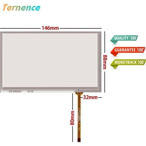 2 Pcs 6"inch touch screen for Tianma TM060RDH01 A060FW02 handwriting touch panel Glass screen 146mm*88mm Touch Free shipping