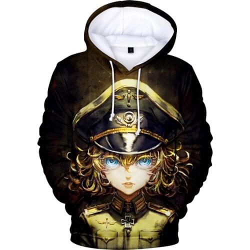 Hot Anime Saga of Tanya the Evil 3D Fashion print Hooded sweatshirt Men/Women Casual Hip hop Hoodies Boys/girls Children Tops
